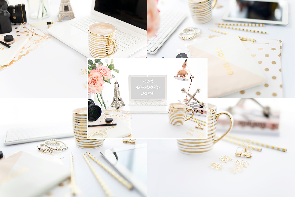 Pale Pink & Gold Feminine Desktops, a Business Photo by OhTilly (Photo 2 of 4)