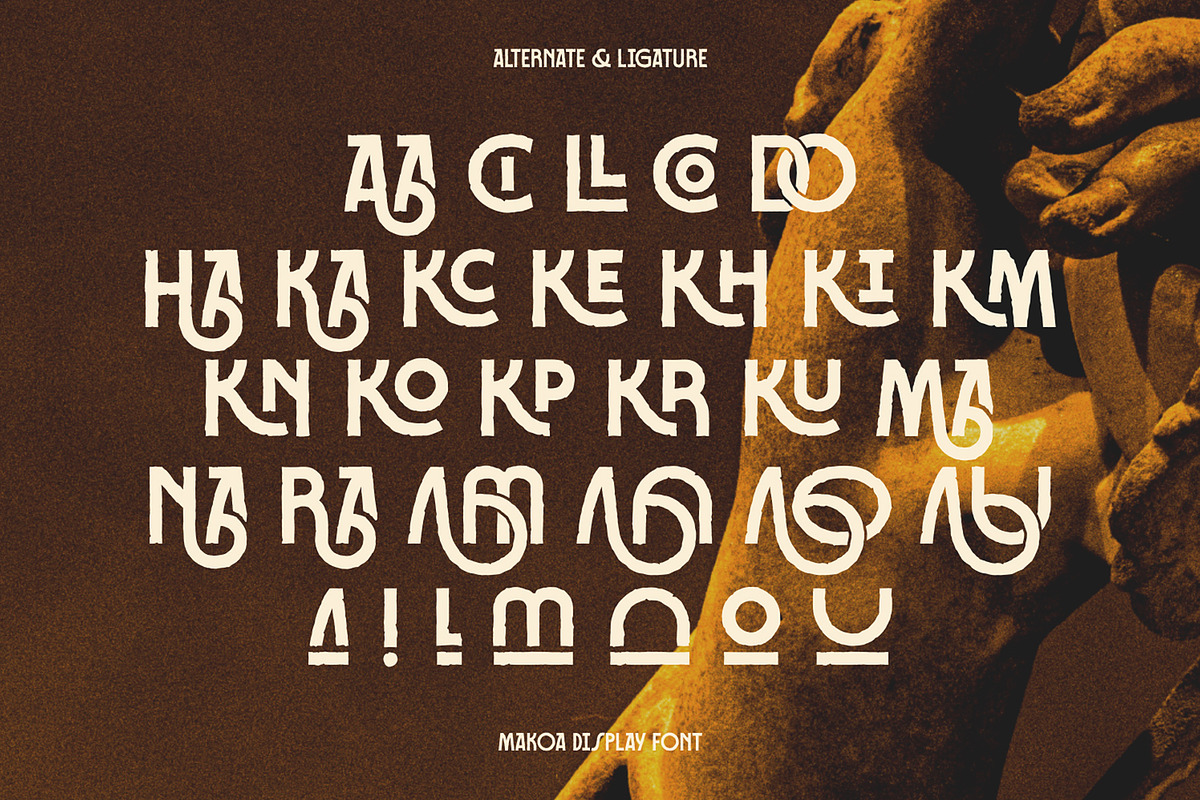 Makura Rough Artifact Display Font, a Sans Serif Font by Heinzel Std (Photo 11 of 11)