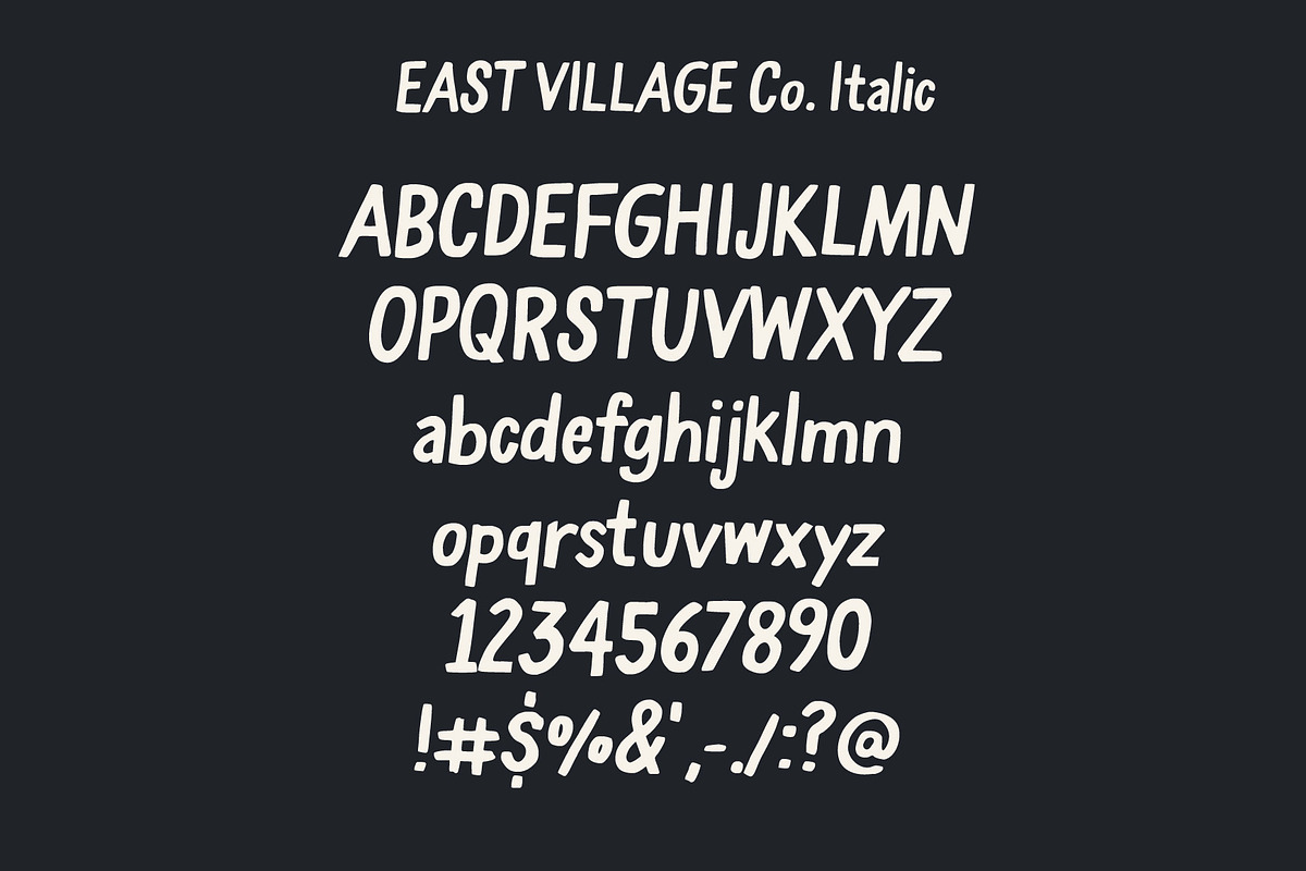East Village Bold Handwritten Font preview 3