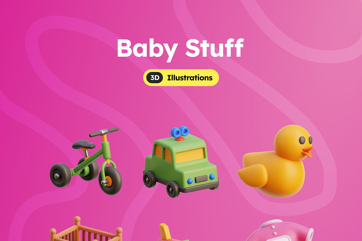 Baby Stuff 3D Icons, an Object 3D Model by Rakata Studio (Photo 7 of 7)