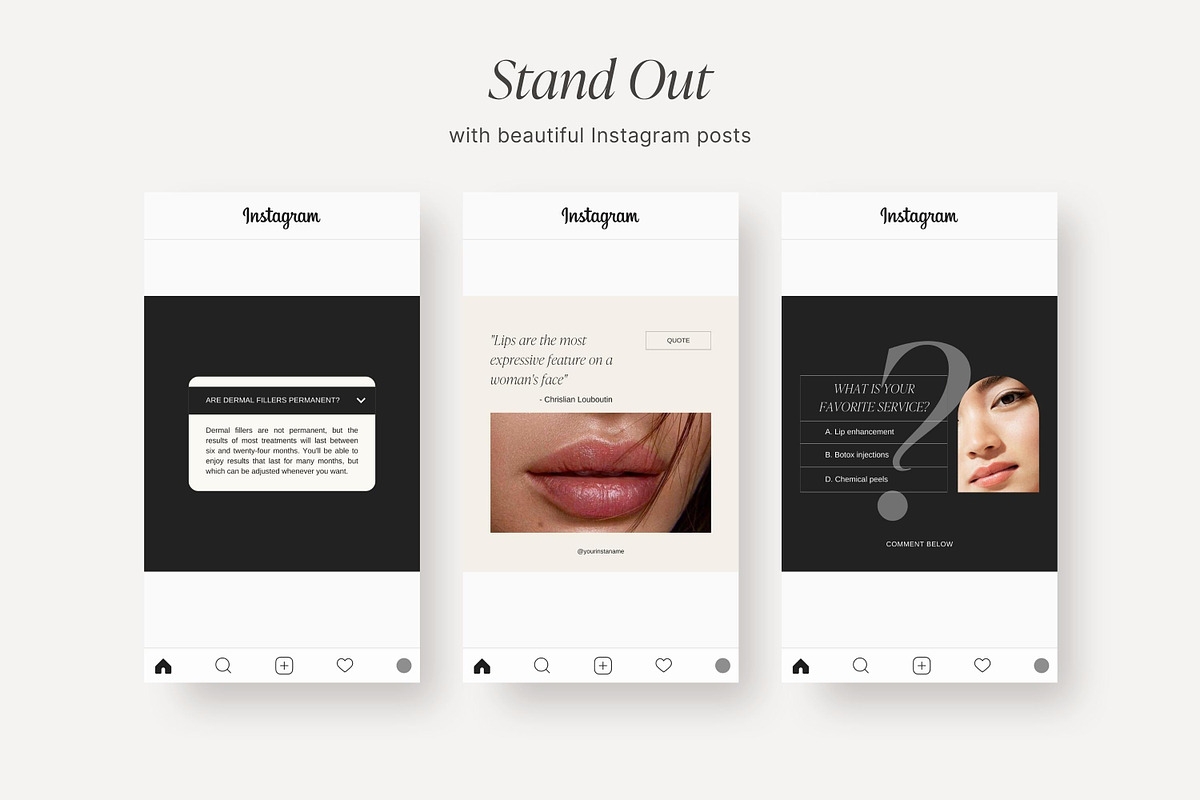 Nurse Injector Instagram templates, a Social Media Template by LiliesandBerries (Photo 16 of 22)