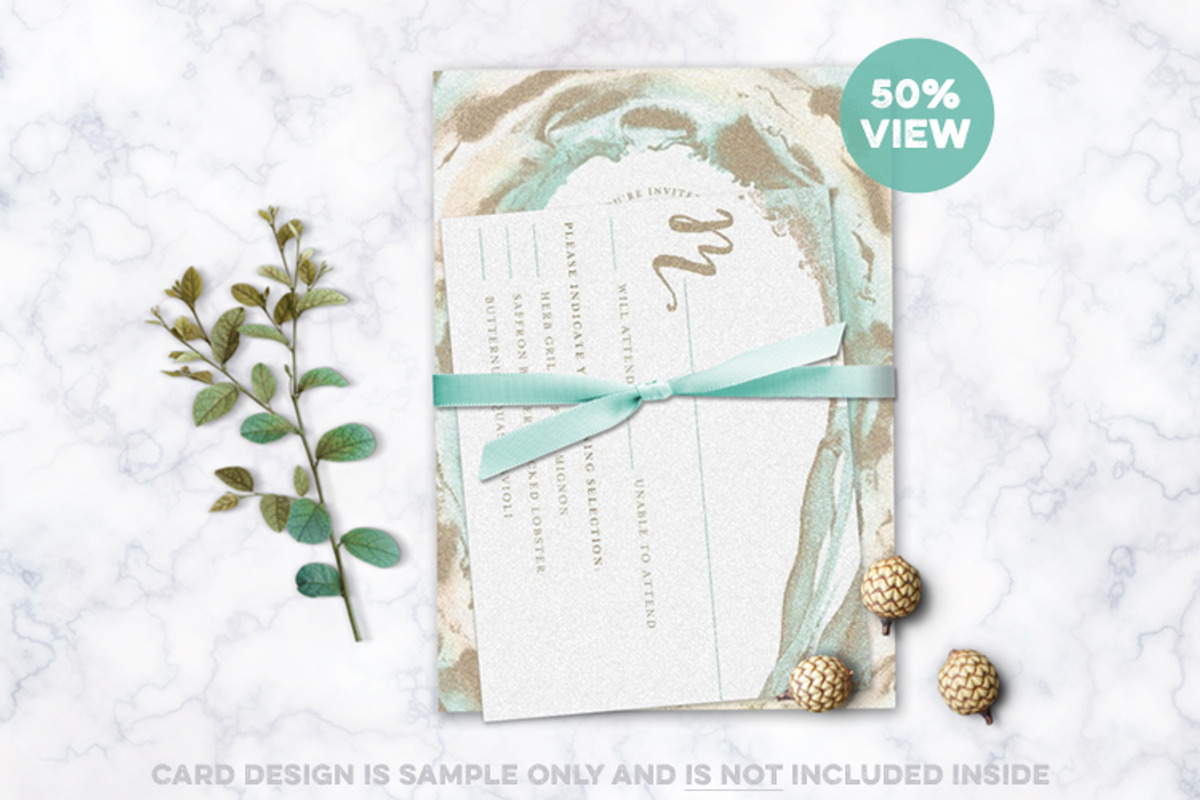 Tied Invitation+RSVP Mockup, a Print Template by Hype Your Prints (Photo 3 of 7)