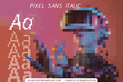 Pixel Sans Italic, a Sans Serif Font by cromatixclassroom (Thumbnail 1 of 3)