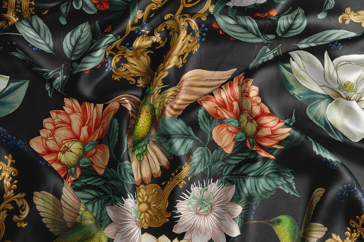 Seamless patterns Hummingbird Blooms, a Pattern Graphic by Yana Dobrik (Photo 12 of 14)