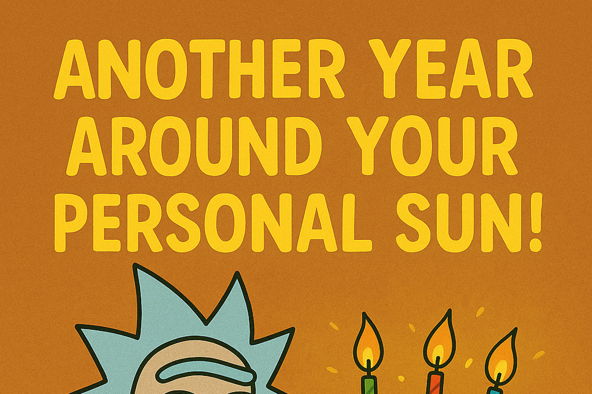 Rick and Morty Birthday Cards Bday, an Illustration by IconValue (Photo 13 of 14)