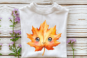 Watercolor Kawaii Autumn Clipart, an Illustration by Rose Art (Thumbnail 4 of 7)