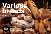 Various breads. 50 images, a Food & Drink Photo by Handmadefont (Thumbnail 1 of 12)