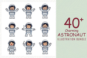 40 Charming astronaut illustrations