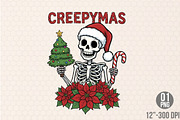 Skeleton Christmas Creepymas, an Illustration by Designking (Thumbnail 1 of 4)