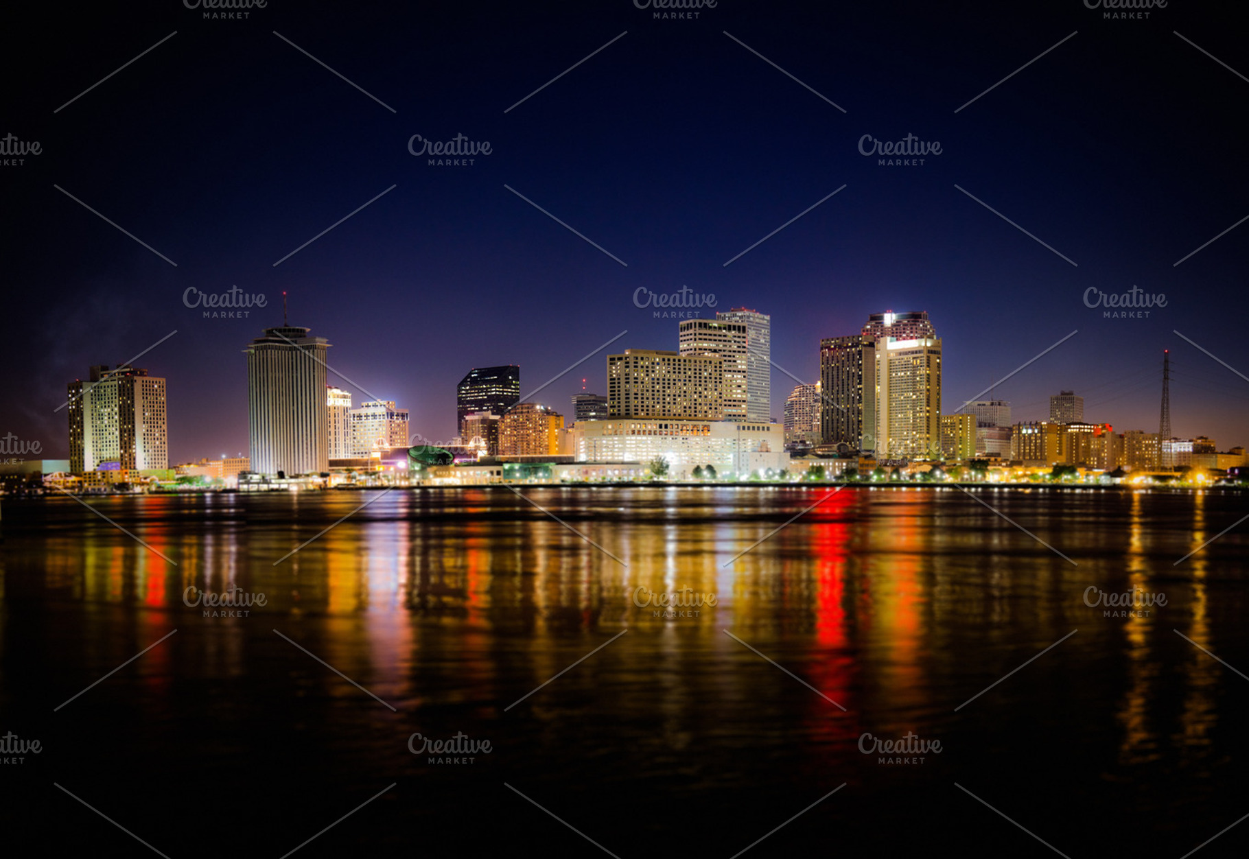 New Orleans Skyline at Night, an Architecture Photo by FunkyMedia