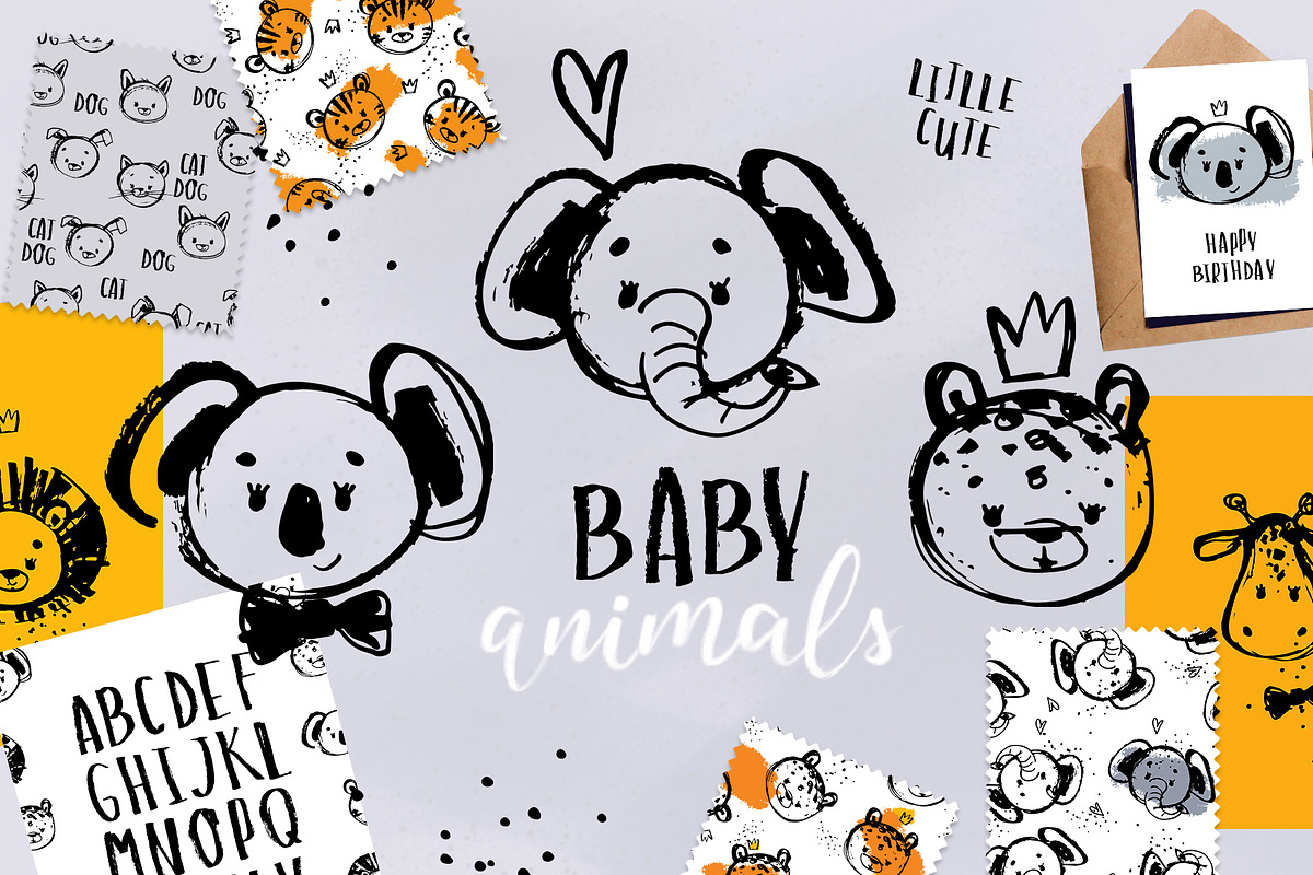 Baby animals, an Animal Illustration by tata_ota (Photo 1 of 18)