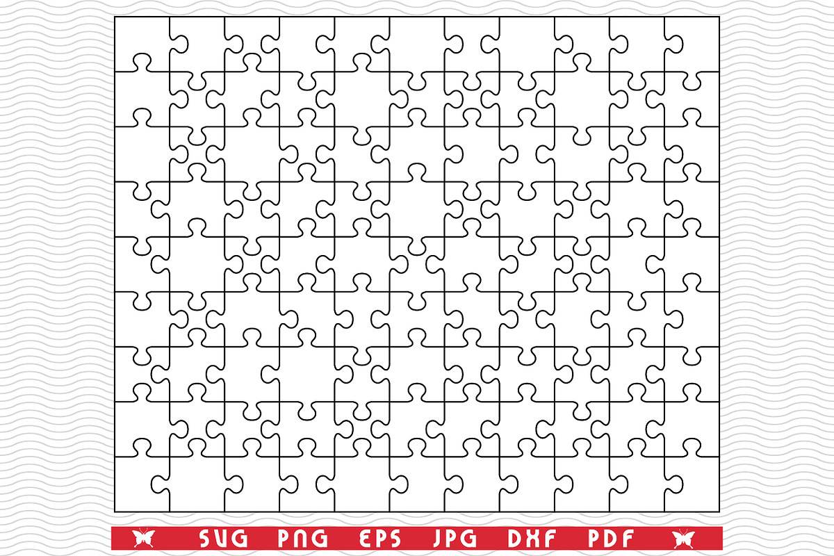 SVG White Puzzle, Separate Parts, a Pattern Graphic by DesignStudioRM (Photo 2 of 3)