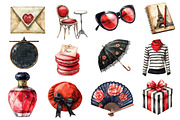 Parisian Summer Clipart, an Illustration by Dream Creation (Thumbnail 2 of 4)
