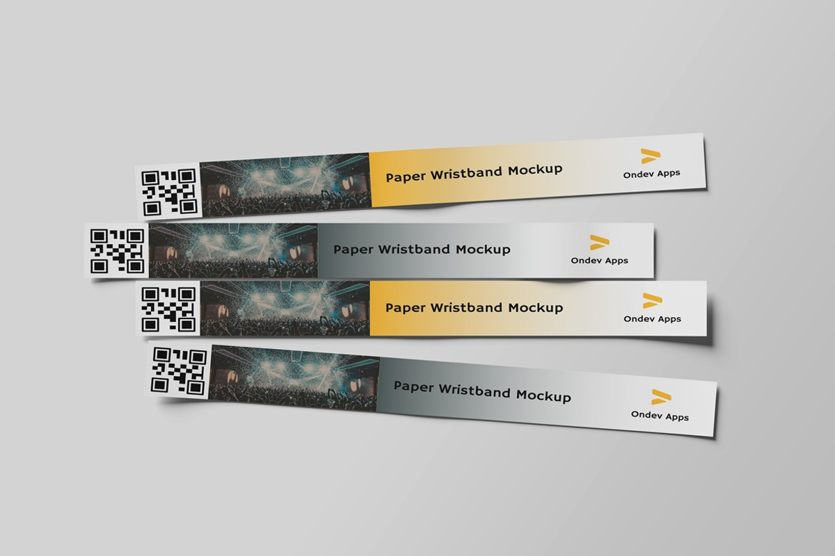 Paper Wristband Mockup, a Merchandise Mockup by Akaimockup (Photo 5 of 5)
