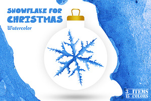 Watercolor of Snowflakes