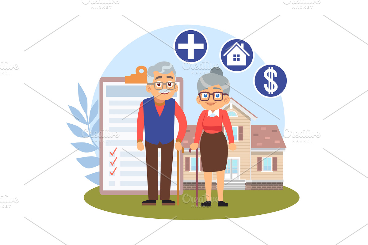 Pension and property management, an Object Illustration by YummyBuum