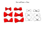 Set Red Bow, a Decorative Illustration by Sweet_print (Thumbnail 5 of 5)