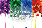 Watercolour background in vector, an Invitation Template by RichmanStudio (Thumbnail 1 of 5)