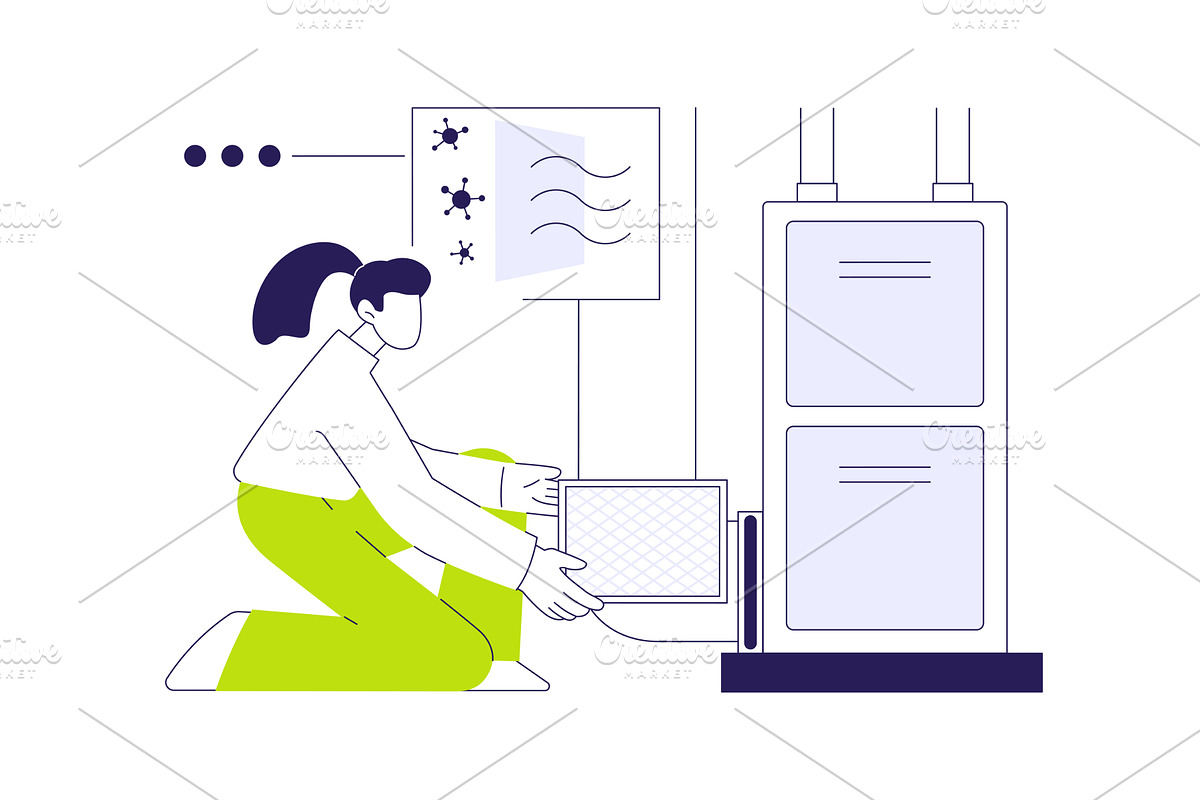 Air filtration abstract concept, an Object Illustration by Visual Generation