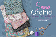 Summer Orchids Seamless Patterns, a Pattern Graphic by Sketchbook Designs (Thumbnail 1 of 9)