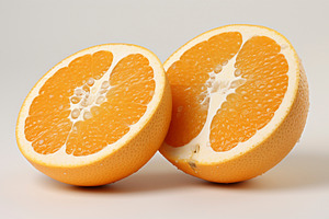 orange fruits fresh white background