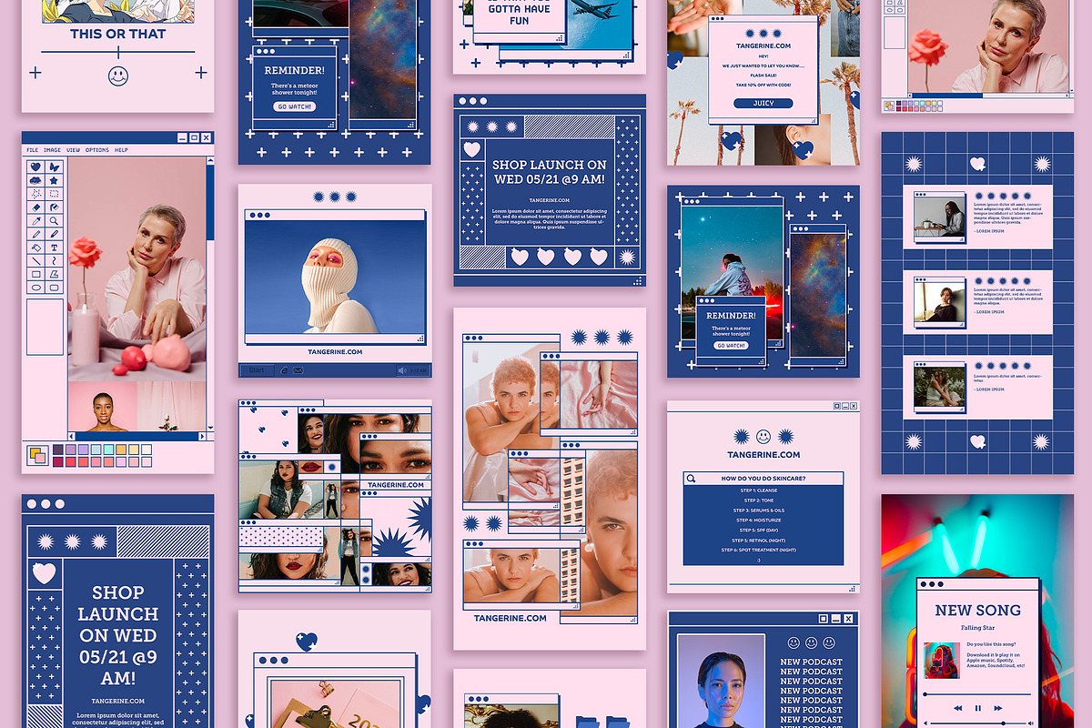 Digitally Cool IG Kit in PSD & CANVA, a Social Media Template by Tangerine Nation (Photo 5 of 13)