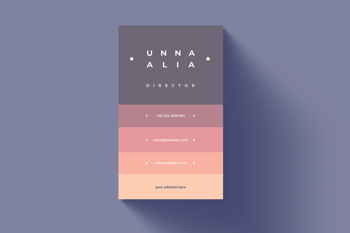 Unna Personal Business Card Template, a Business Card Template by Meknya (Photo 5 of 7)