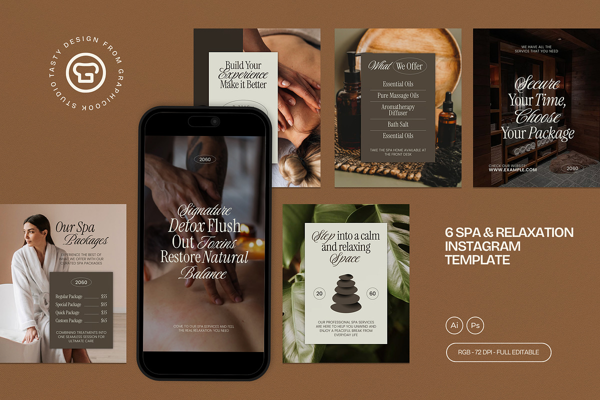 Spa Instagram Template, a Social Media Template by graphicook (Photo 1 of 3)