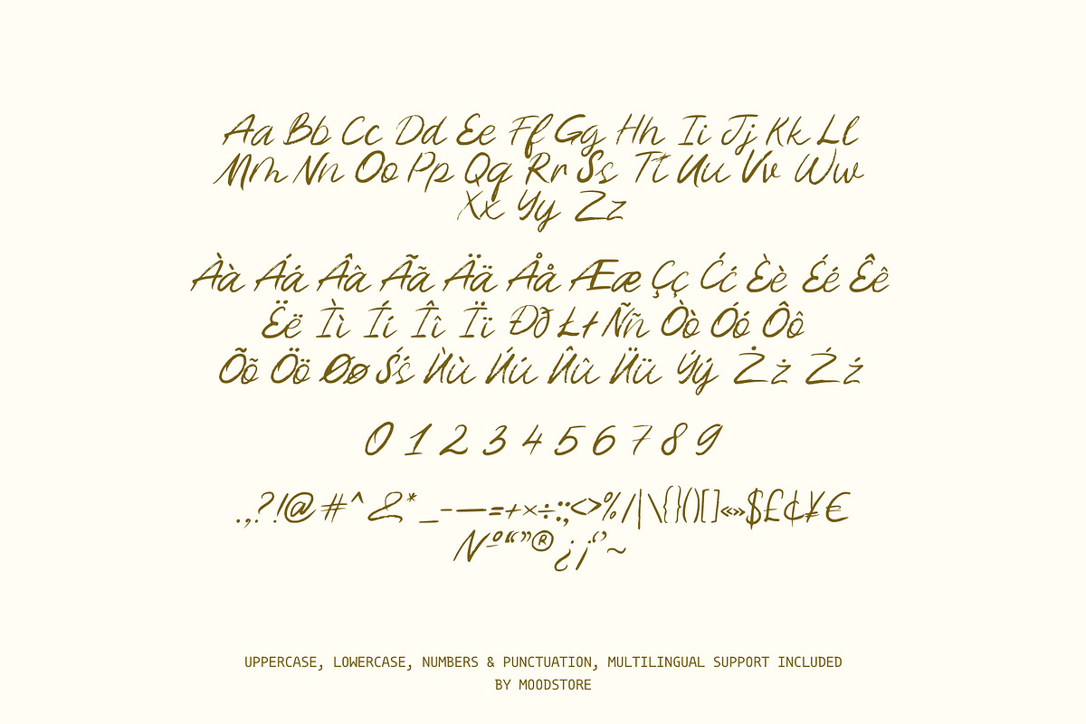 Moonlight Letters Handwritten font, a Handwritten Font by MOODSTORE (Photo 3 of 11)