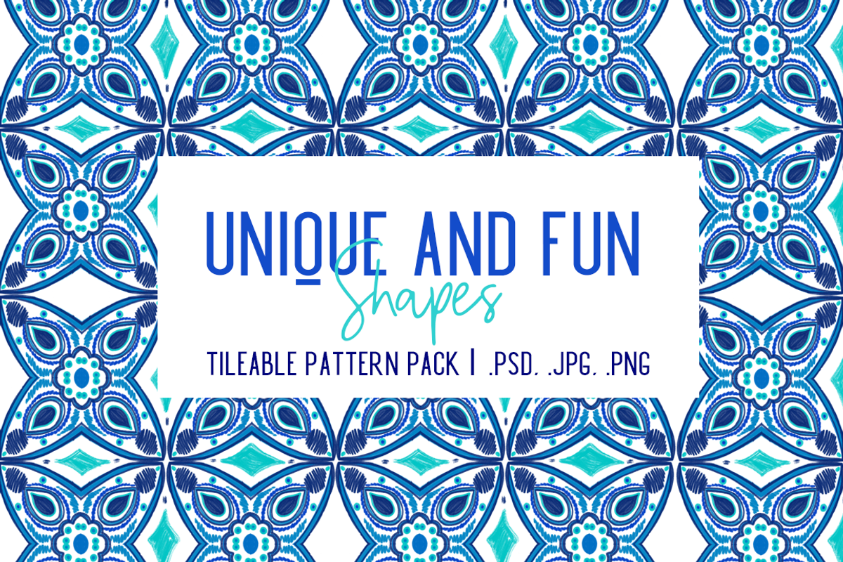 The Blues Handdrawn Tile Patterns, a Pattern Graphic by TheLegacyBrandingCo (Photo 4 of 11)