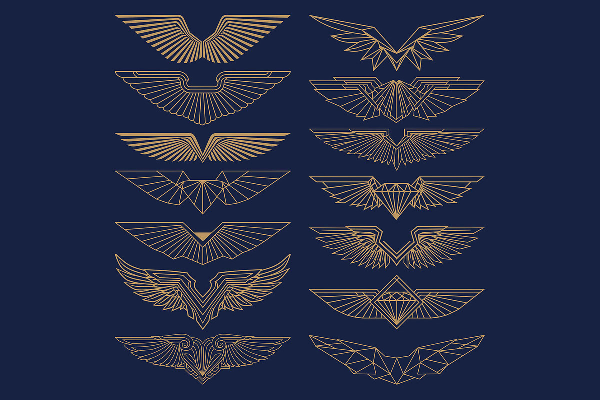 Art Deco 26 Wings, a Decorative Illustration by Stanislav Kharchevskyi (Photo 2 of 3)