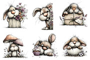 Peeking Easter Bunny Clipart, an Illustration by Dream Creation (Thumbnail 4 of 7)
