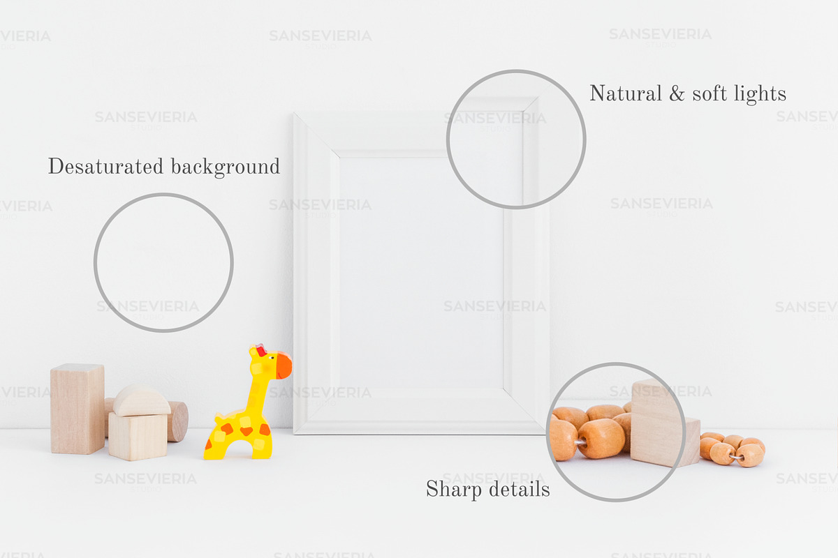Nursery mockup A4 A5 A6 A3, a Print Template by Grace White (Photo 3 of 4)