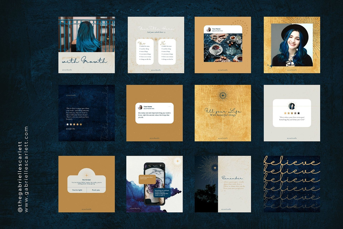 Lapis | Elegant Social Template Set, a Social Media Template by Gabrielle Scarlett Design (Photo 4 of 5)