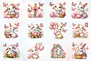 Easter clipart bundle rabbit bunny p, an Illustration by RobertsArt (Thumbnail 5 of 7)