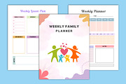 Weekly Family Planner Canva, a Stationery Template by Designmela01 (Thumbnail 2 of 4)