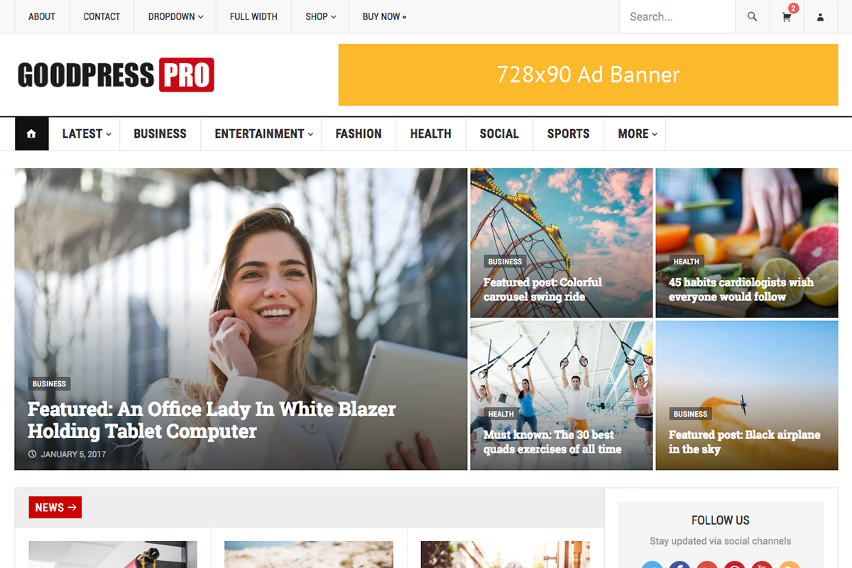 GoodPress Pro - Magazine Theme, a WordPress Template by Happy Themes Shop