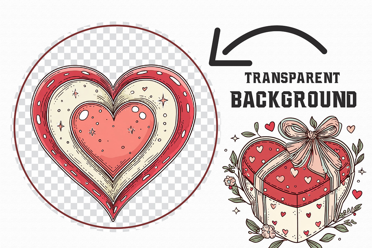 Whimsical Heart Day Clipart, an Illustration by Libby Wishes (Photo 2 of 5)