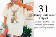 Bunny Clipart, Cute Easter Clipart, an Illustration by Designworld (Thumbnail 2 of 7)
