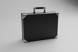 Black Hard Shell Briefcase 3D Model, an Object 3D Model by Dudukbersama