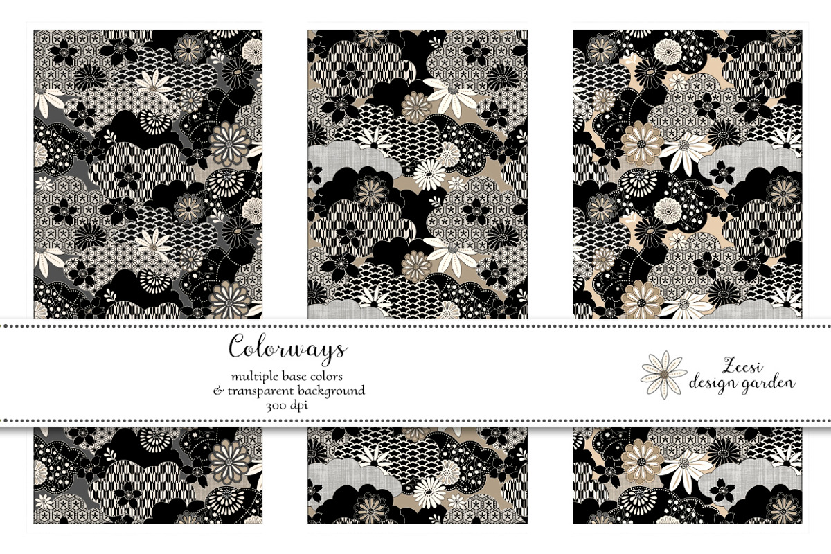 Japanese Kumo Pattern & Motifs, a Pattern Graphic by Zeesi Design Garden (Photo 8 of 10)