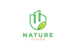 city building nature leaves logo, a Branding & Logo Template by devastd