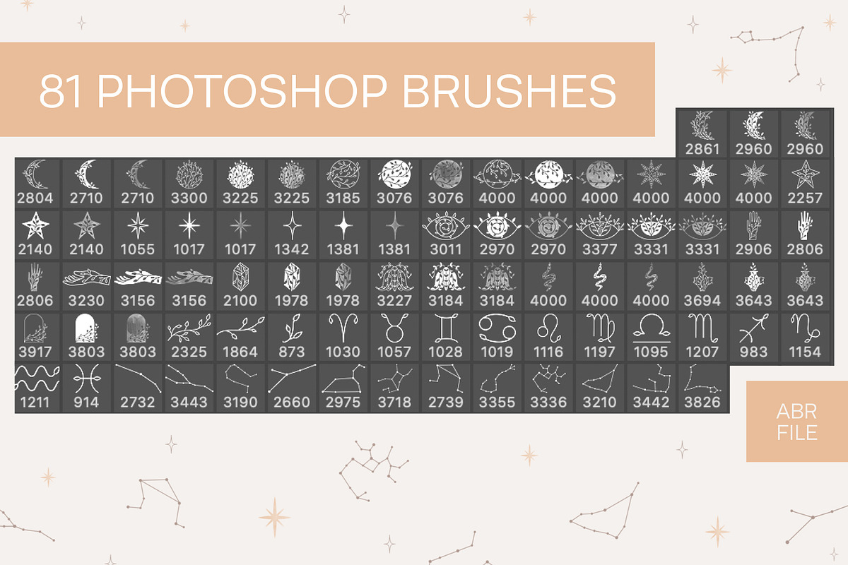 Lunar Stamp Brushes for Procreate, a Brush Add-On by NinaFedorova (Photo 5 of 6)