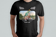 Bicycle Riding Watercolor, a Decorative Illustration by CreativeValuation (Thumbnail 8 of 12)