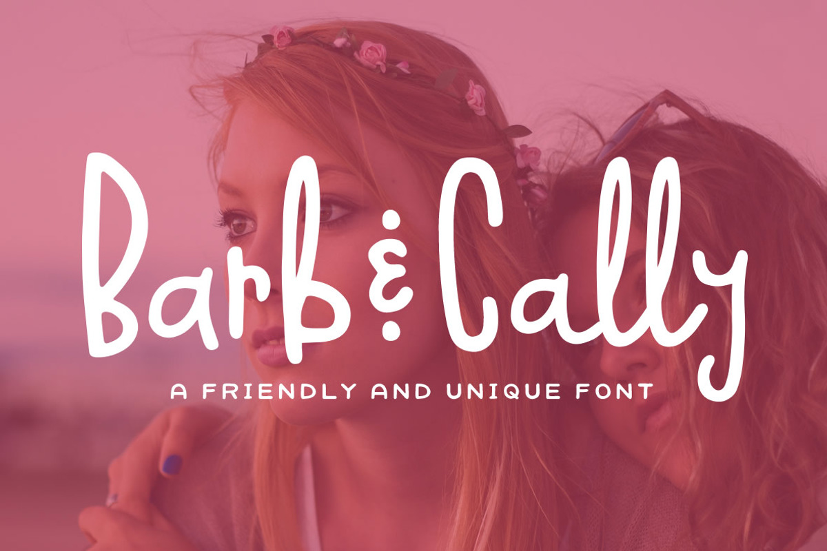 Barb & Cally Font, a Sans Serif Font by Denise Chandler (Photo 1 of 8)
