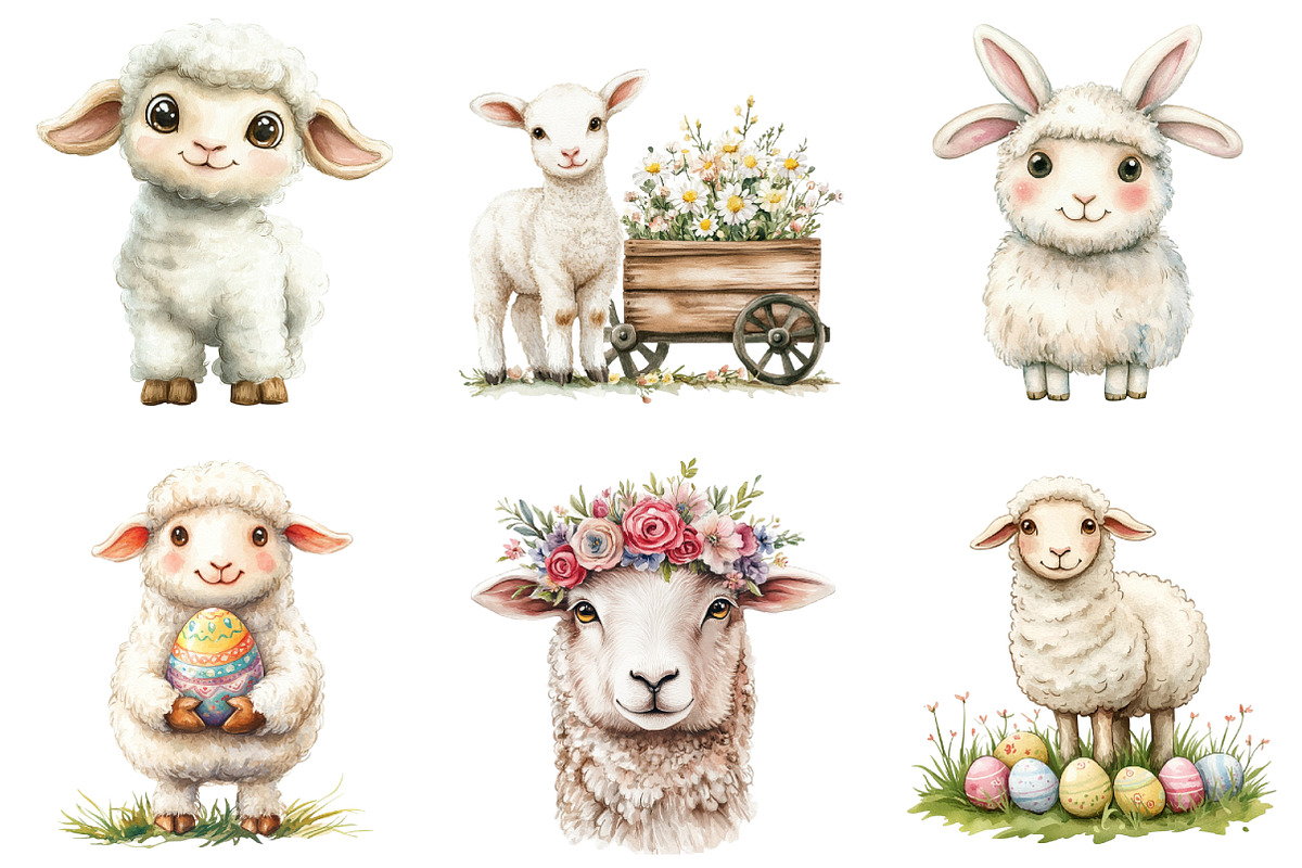 Sheep Easter Sublimation, an Illustration by DreamArtGraphic (Photo 2 of 4)