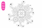 Flower Mandala: 5 Adult Coloring 2, a Poster Template by Michiru13 (Thumbnail 2 of 6)