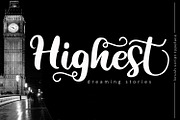 Highest Script Style, a Script Font by LetterJos (Thumbnail 1 of 11)