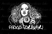 Girl with camera, a Decorative Illustration by A.Lila (Thumbnail 2 of 3)