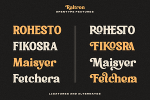 Raltron - Retro Vintage Serif Font